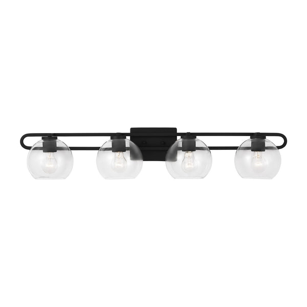 Visual Comfort Studio - 4455704-112 - Four Light Bath Vanity - Codyn - Midnight Black from Lighting & Bulbs Unlimited in Charlotte, NC