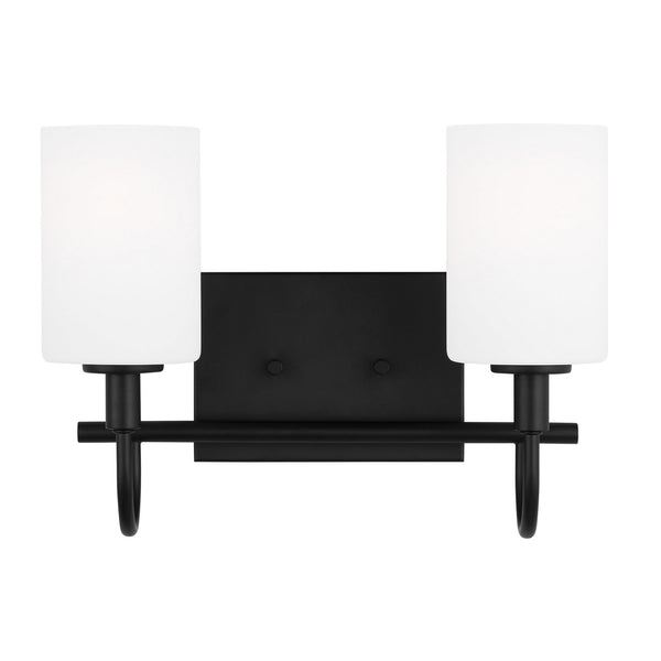 Visual Comfort Studio - 4457102-112 - Two Light Bath Vanity - Oak Moore - Midnight Black from Lighting & Bulbs Unlimited in Charlotte, NC
