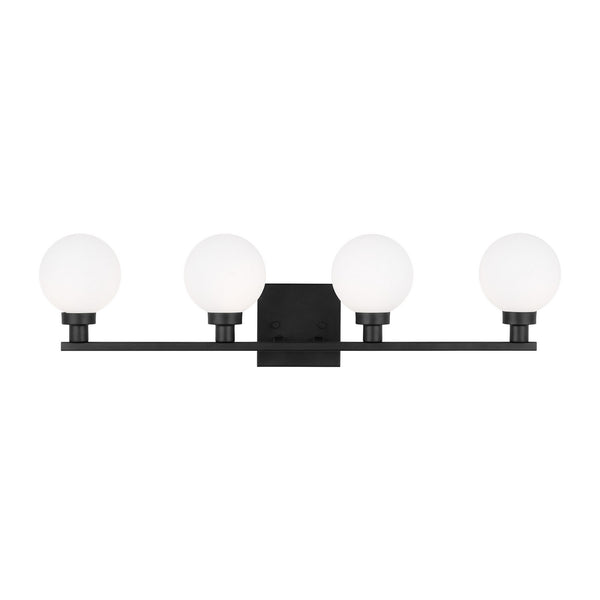 Visual Comfort Studio - 4461604-112 - Four Light Bath Vanity - Clybourn - Midnight Black from Lighting & Bulbs Unlimited in Charlotte, NC
