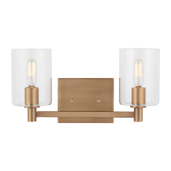 Visual Comfort Studio - 4464202-848 - Two Light Bath Vanity - Fullton - Satin Brass from Lighting & Bulbs Unlimited in Charlotte, NC