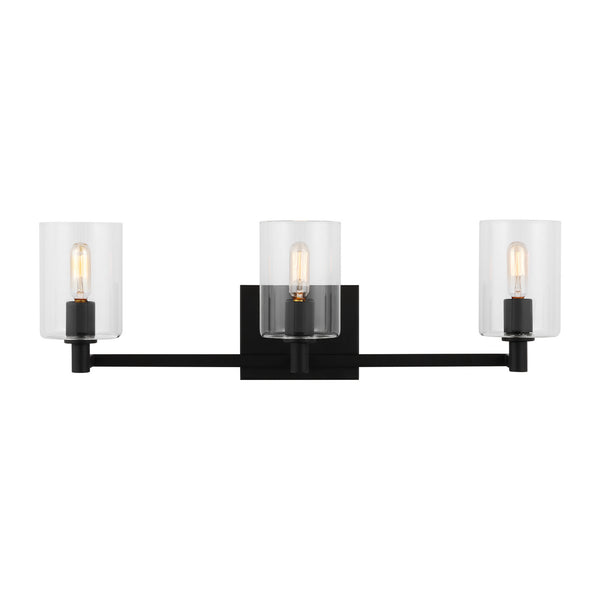 Visual Comfort Studio - 4464203-112 - Three Light Bath Vanity - Fullton - Midnight Black from Lighting & Bulbs Unlimited in Charlotte, NC
