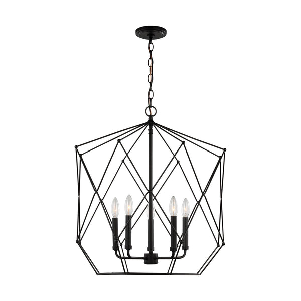 Visual Comfort Studio - 5334105-112 - Five Light Pendant - Zarra - Midnight Black from Lighting & Bulbs Unlimited in Charlotte, NC