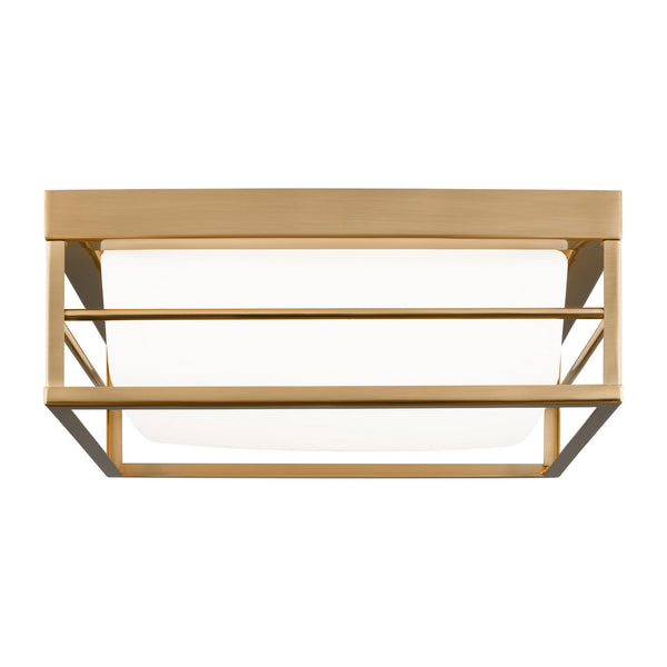 Visual Comfort Studio - 7629693S-848 - LED Flush Mount - Dearborn - Satin Brass from Lighting & Bulbs Unlimited in Charlotte, NC