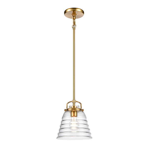 ELK Home - 67885/1 - One Light Pendant - Current - Satin Brass from Lighting & Bulbs Unlimited in Charlotte, NC