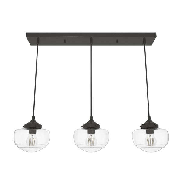 Hunter - 19499 - Three Light Linear Cluster - Saddle Creek - Noble Bronze from Lighting & Bulbs Unlimited in Charlotte, NC