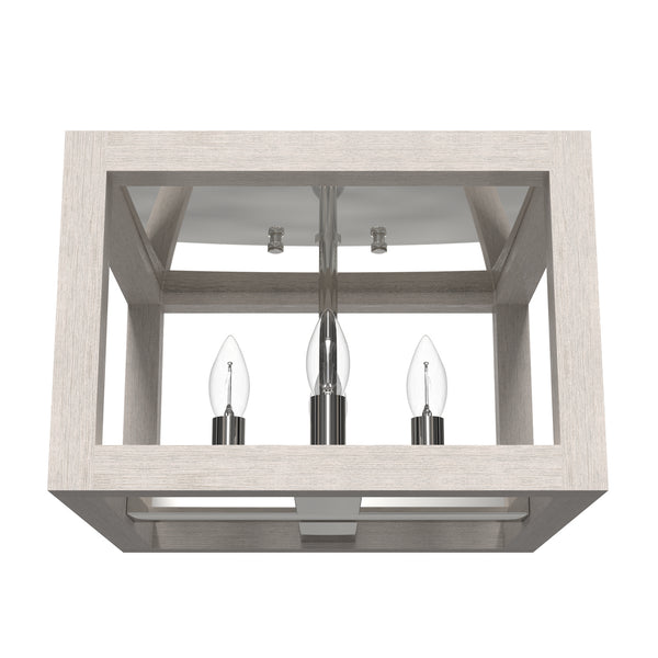 Hunter - 19997 - Four Light Flush Mount - Squire Manor - Chrome from Lighting & Bulbs Unlimited in Charlotte, NC