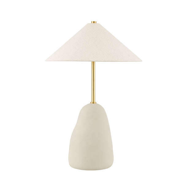 Mitzi - HL692201-AGB/CBG - Two Light Table Lamp - Maia - Aged Brass/Ceramic Textured Beige from Lighting & Bulbs Unlimited in Charlotte, NC