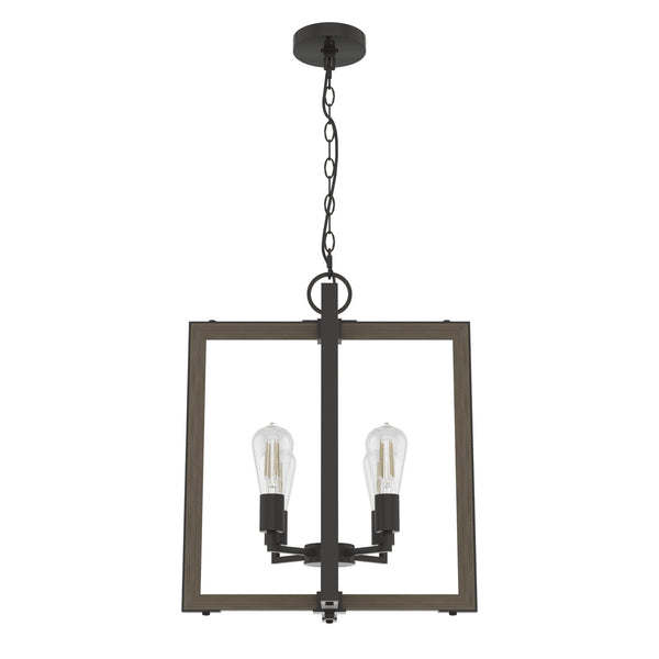 Hunter - 19806 - Four Light Pendant - Woodburn - Noble Bronze from Lighting & Bulbs Unlimited in Charlotte, NC