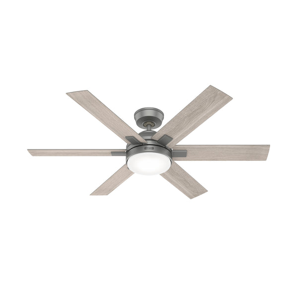 Hunter - 51878 - 52"Ceiling Fan - Georgetown - Matte Silver from Lighting & Bulbs Unlimited in Charlotte, NC