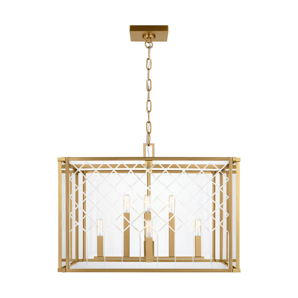Visual Comfort Studio - AC1158BBS - Eight Light Pendant - Erro - Burnished Brass from Lighting & Bulbs Unlimited in Charlotte, NC