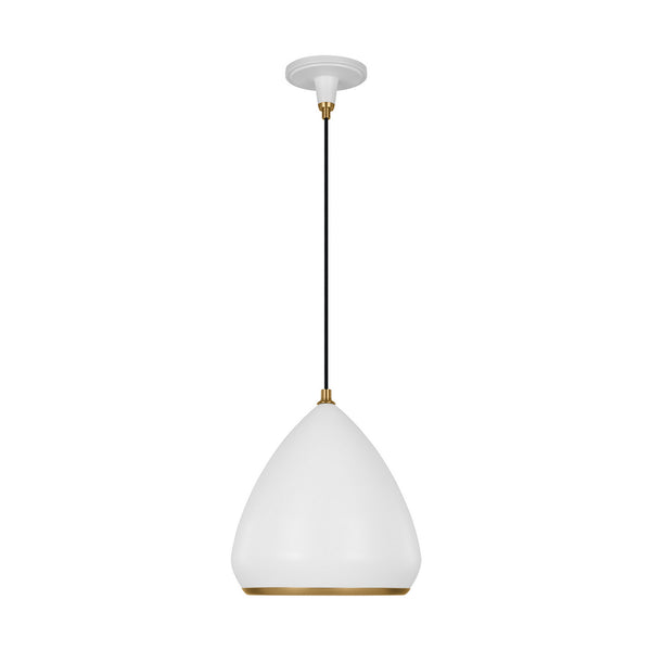 Visual Comfort Studio - TP1121MWTBBS - One Light Pendant - Clasica - Matte White from Lighting & Bulbs Unlimited in Charlotte, NC