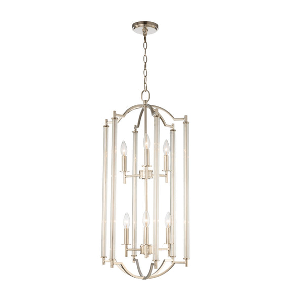 Kalco - 512952PN - Six Light Foyer Pendant - Provence - Polished Nickel from Lighting & Bulbs Unlimited in Charlotte, NC