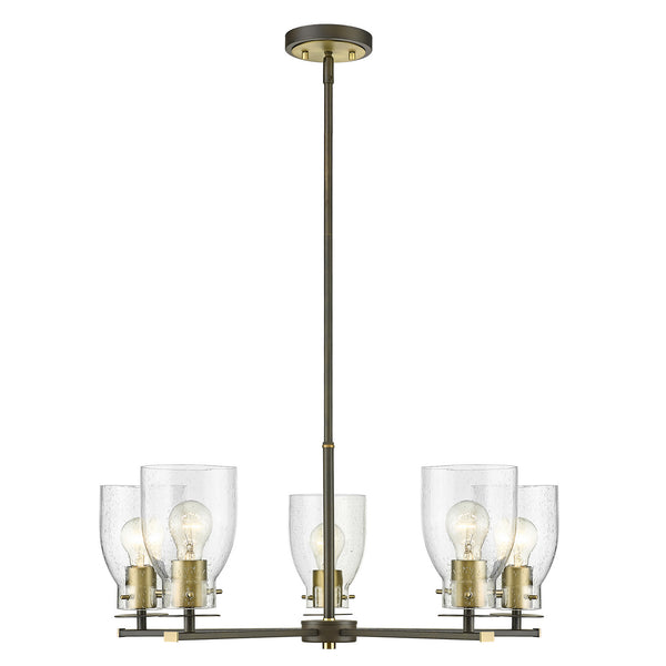 Acclaim Lighting - IN20002ORB - Five Light Chandelier - Shelby - Oil Rubbed Bronze and Antique Brass from Lighting & Bulbs Unlimited in Charlotte, NC