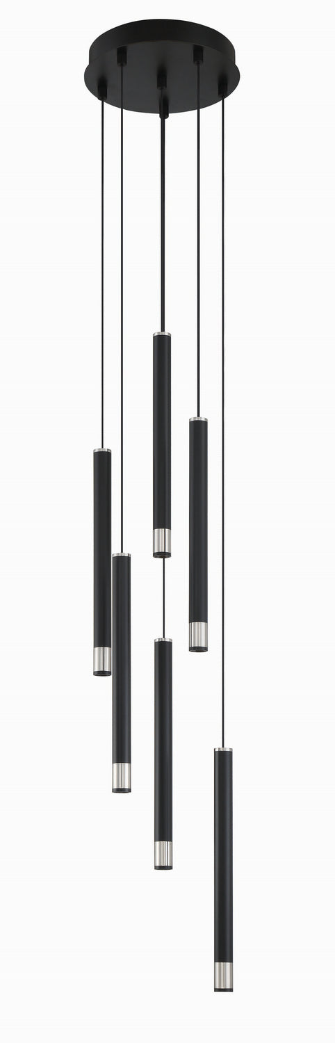 George Kovacs - P5404-691-L - LED Pendant - Wand - Coal And Brushed Nickel from Lighting & Bulbs Unlimited in Charlotte, NC