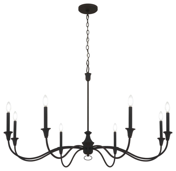 Minka-Lavery - 6258-076 - Eight Light Chandelier - Halifax County - Textured Black from Lighting & Bulbs Unlimited in Charlotte, NC