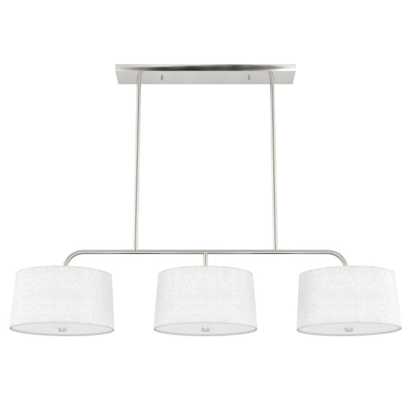 Hunter - 19182 - Six Light Linear Chandelier - Cottage Hill - Brushed Nickel from Lighting & Bulbs Unlimited in Charlotte, NC