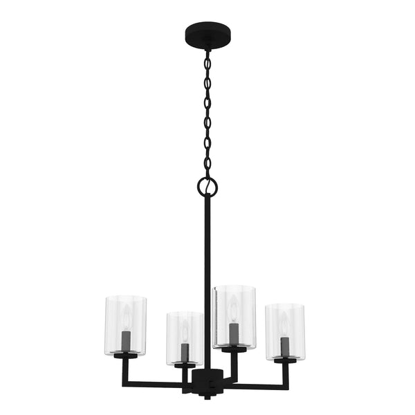 Hunter - 19536 - Four Light Chandelier - Kerrison - Natural Black Iron from Lighting & Bulbs Unlimited in Charlotte, NC