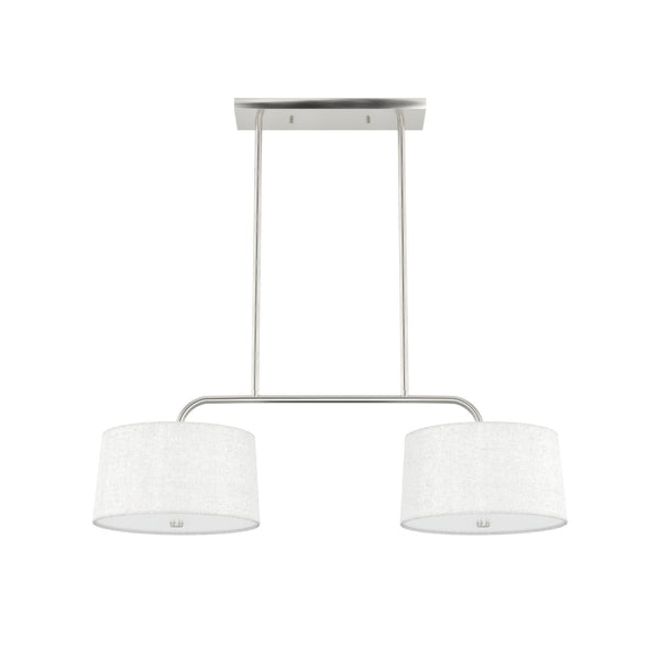 Hunter - 19892 - Four Light Linear Chandelier - Cottage Hill - Brushed Nickel from Lighting & Bulbs Unlimited in Charlotte, NC