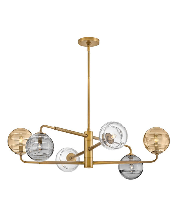 Fredrick Ramond - FR30506HBR - LED Pendant - Oberon - Heritage Brass from Lighting & Bulbs Unlimited in Charlotte, NC