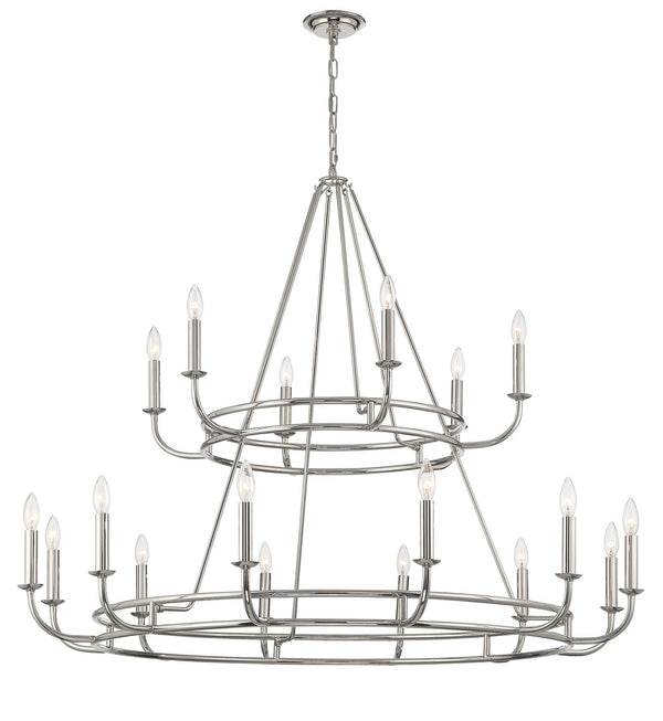 Crystorama - BAI-A2109-PN - 18 Light Chandelier - Bailey - Polished Nickel from Lighting & Bulbs Unlimited in Charlotte, NC