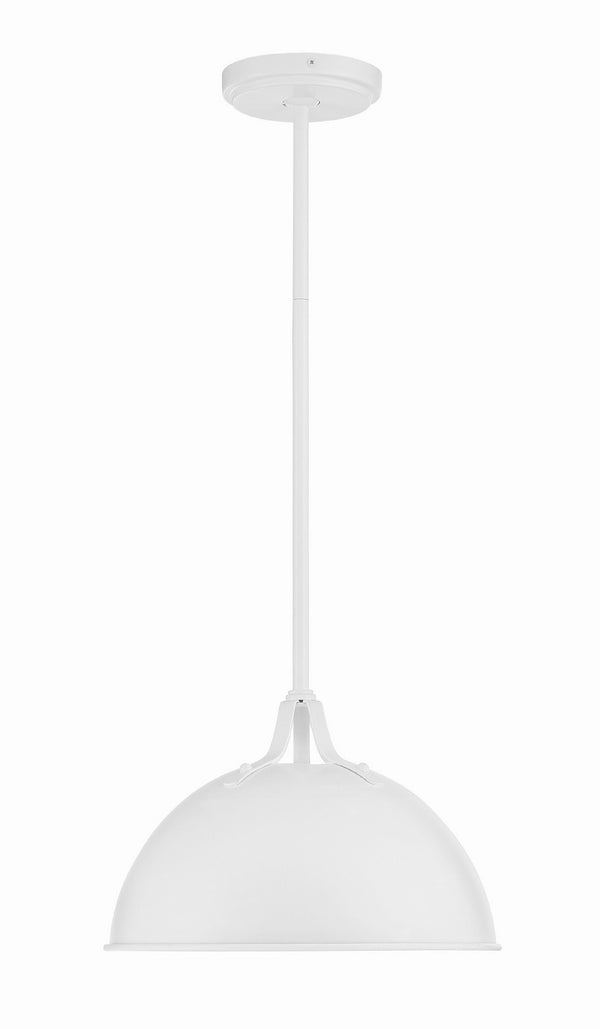 Crystorama - SOT-18013-WH - One Light Pendant - Soto - White from Lighting & Bulbs Unlimited in Charlotte, NC