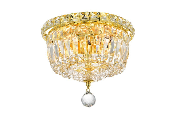 Elegant Lighting - LD2528F10G - Four Light Flush Mount - Wiley - Gold from Lighting & Bulbs Unlimited in Charlotte, NC