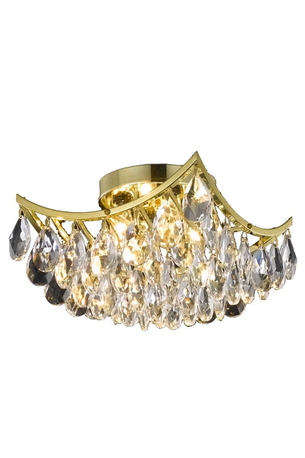 Elegant Lighting - LD9800F12G(872) - Four Light Flush Mount - Clara - Gold from Lighting & Bulbs Unlimited in Charlotte, NC