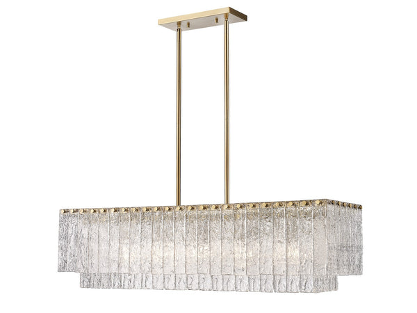 Z-Lite - 1943-42L-MGLD - Five Light Island Pendant - Glacier - Modern Gold from Lighting & Bulbs Unlimited in Charlotte, NC