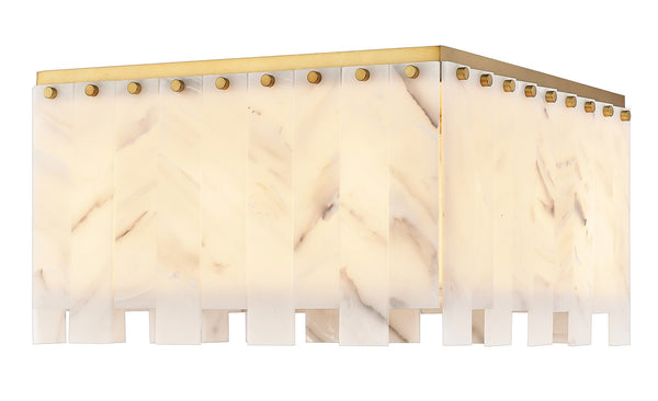 Z-Lite - 345F20-RB - Nine Light Flush Mount - Viviana - Rubbed Brass from Lighting & Bulbs Unlimited in Charlotte, NC