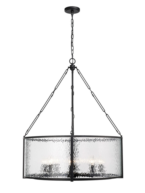 Z-Lite - 346P32-MB - Eight Light Pendant - Barrington - Matte Black from Lighting & Bulbs Unlimited in Charlotte, NC