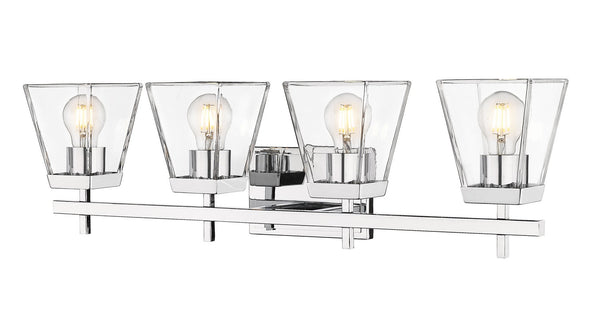 Z-Lite - 819-4V-CH - Four Light Vanity - Lauren - Chrome from Lighting & Bulbs Unlimited in Charlotte, NC