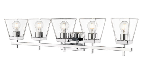 Z-Lite - 819-5V-CH - Five Light Vanity - Lauren - Chrome from Lighting & Bulbs Unlimited in Charlotte, NC