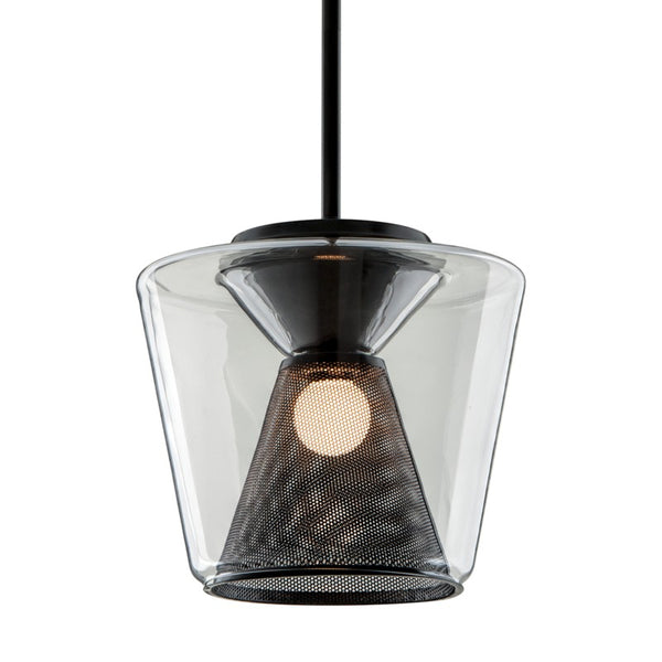 Troy Lighting - F5851-SBK - One Light Pendant - Berlin - Soft Black from Lighting & Bulbs Unlimited in Charlotte, NC