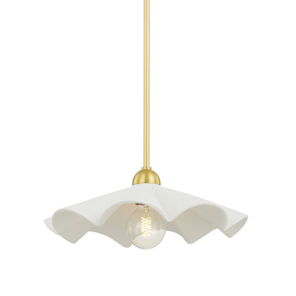 Mitzi - H712701-AGB/CTW - One Light Pendant - Maisie - Aged Brass from Lighting & Bulbs Unlimited in Charlotte, NC