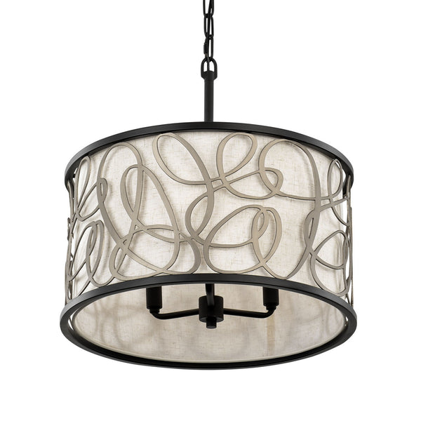 Varaluz - 381P03MBAR - Three Light Pendant - Scribble - Matte Black/Artifact from Lighting & Bulbs Unlimited in Charlotte, NC