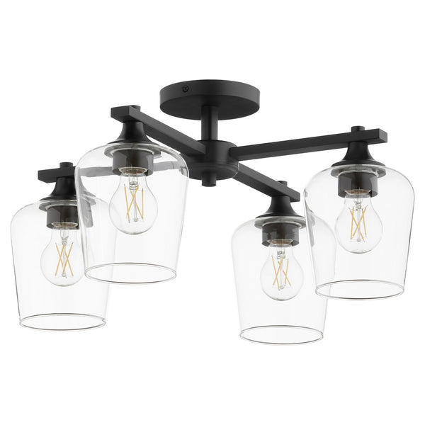 Quorum - 358-4-59 - Four Light Ceiling Mount - Veno - Matte Black from Lighting & Bulbs Unlimited in Charlotte, NC