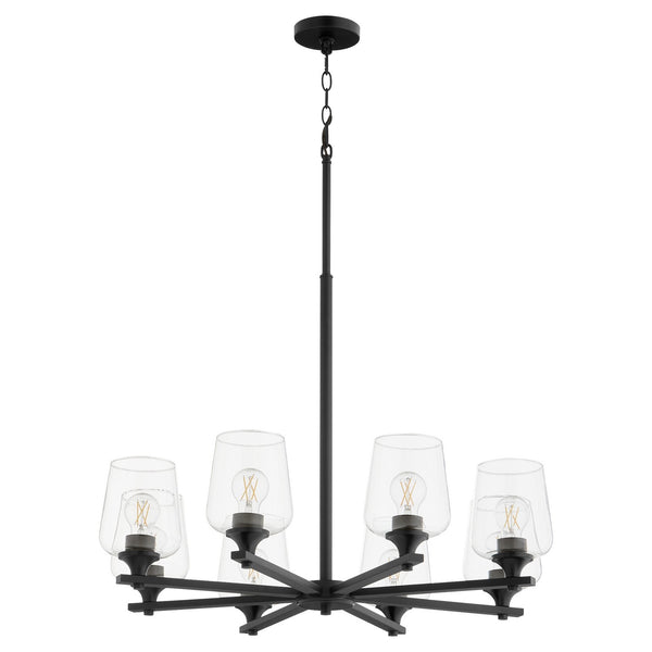 Quorum - 658-8-59 - Eight Light Chandelier - Veno - Matte Black from Lighting & Bulbs Unlimited in Charlotte, NC