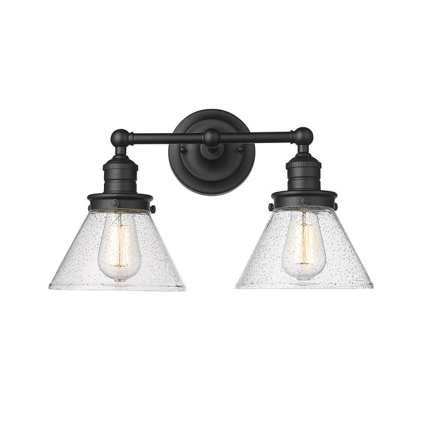 Millennium - 4142-MB - Two Light Vanity - Eyden - Matte Black from Lighting & Bulbs Unlimited in Charlotte, NC