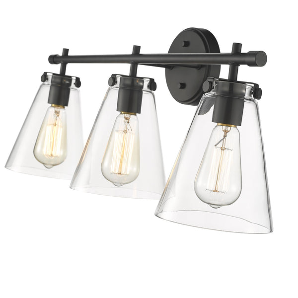 Millennium - 8123-MB - Three Light Vanity - Aliza - Matte Black from Lighting & Bulbs Unlimited in Charlotte, NC