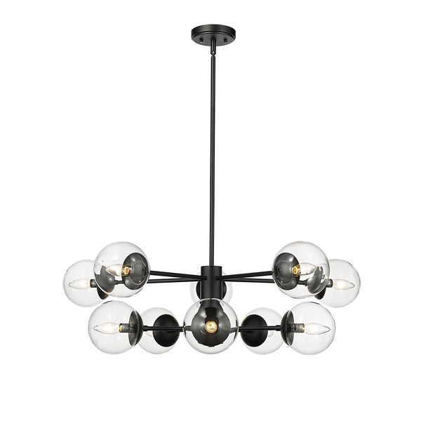 Millennium - 8150-MB - Ten Light Chandelier - Avell - Matte Black from Lighting & Bulbs Unlimited in Charlotte, NC