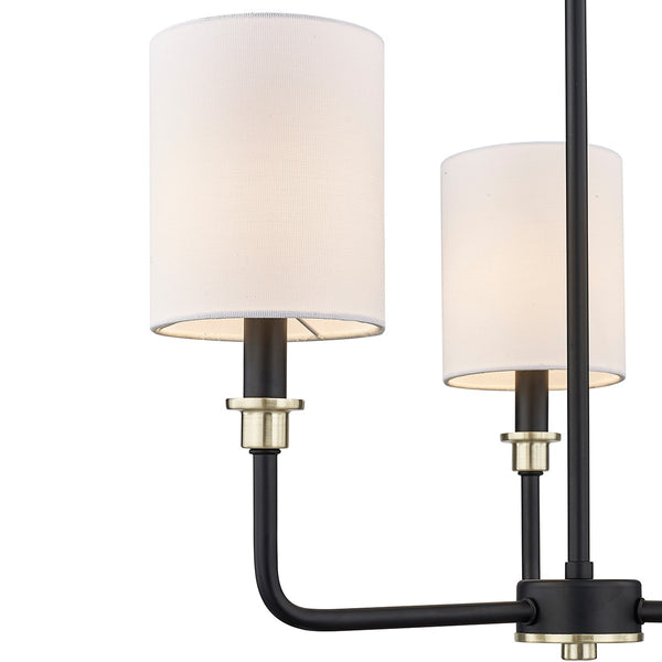 Millennium - 9143-MB/MG - Three Light Chandelier - Chelsea - Matte Black Modern Gold from Lighting & Bulbs Unlimited in Charlotte, NC
