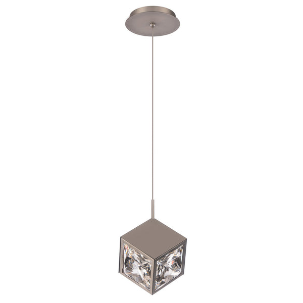 W.A.C. Lighting - PD-29308-BN - LED Mini Pendant - Ice Cube - Brushed Nickel from Lighting & Bulbs Unlimited in Charlotte, NC
