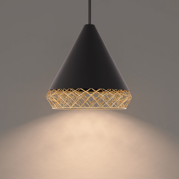 W.A.C. Lighting - PD-45316-BK/GO - LED Pendant - Lacey - Black/Gold from Lighting & Bulbs Unlimited in Charlotte, NC