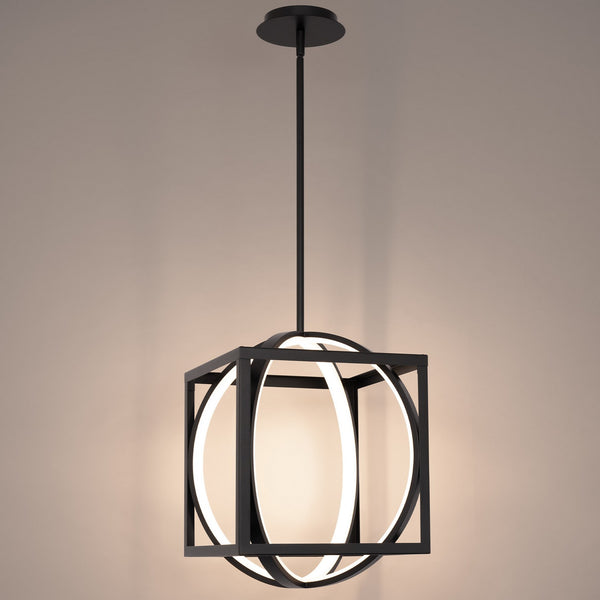 W.A.C. Lighting - PD-57317-BK - LED Pendant - Geometrix - Black from Lighting & Bulbs Unlimited in Charlotte, NC