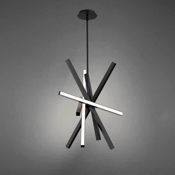 W.A.C. Lighting - PD-73128-BK - LED Chandelier - Parallax - Black from Lighting & Bulbs Unlimited in Charlotte, NC