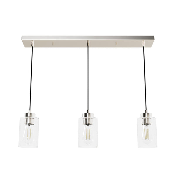 Hunter - 13068 - Three Light Linear Cluster - Hartland - Brushed Nickel from Lighting & Bulbs Unlimited in Charlotte, NC