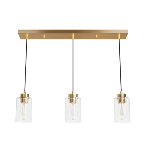 Hunter - 13069 - Three Light Linear Cluster - Hartland - Alturas Gold from Lighting & Bulbs Unlimited in Charlotte, NC
