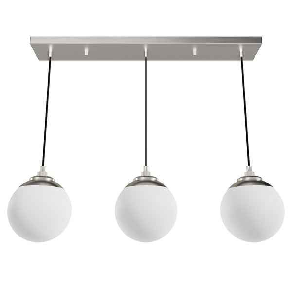 Hunter - 19799 - Three Light Linear Cluster - Hepburn - Brushed Nickel from Lighting & Bulbs Unlimited in Charlotte, NC