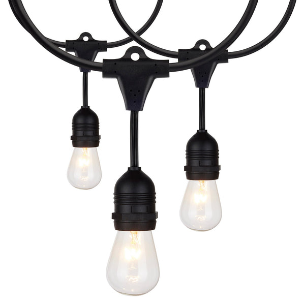 Satco - S8035 - 12 Light String Light - Black from Lighting & Bulbs Unlimited in Charlotte, NC