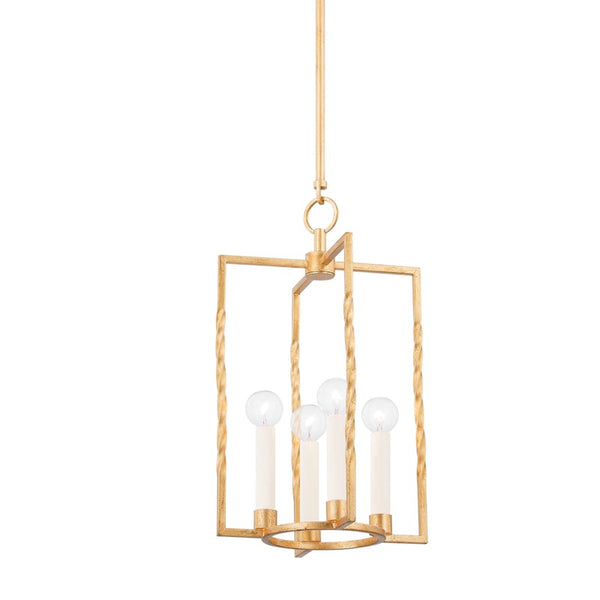 Mitzi - H731704S-VGL - Four Light Lantern - Adelaide - Vintage Gold Leaf from Lighting & Bulbs Unlimited in Charlotte, NC